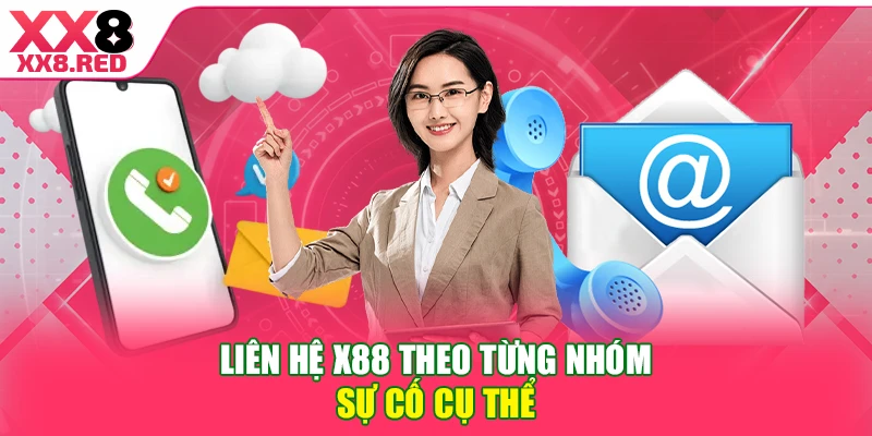 Liên hệ XX8 theo từng nhóm sự cố cụ thể 